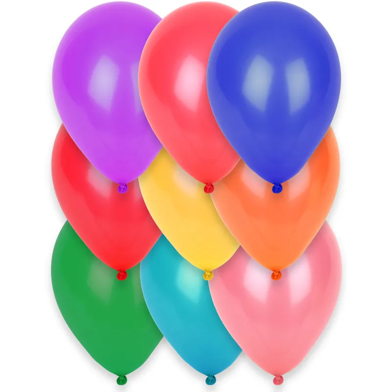 12 Ballons multicolores 28 cm