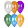 12 Ballons métallisés multicolores 28 cm