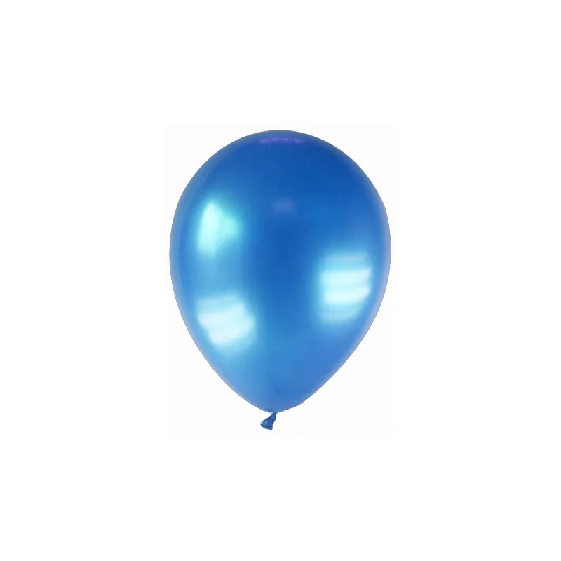12 Ballons métallisés bleu foncé 28 cm