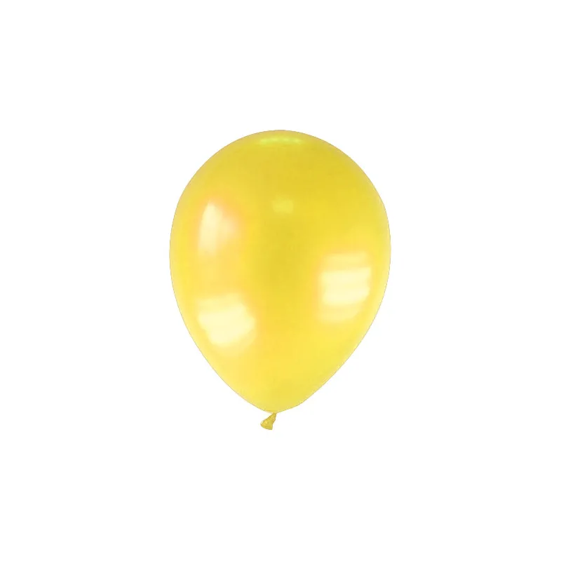 12 Ballons métallisés jaunes 28 cm