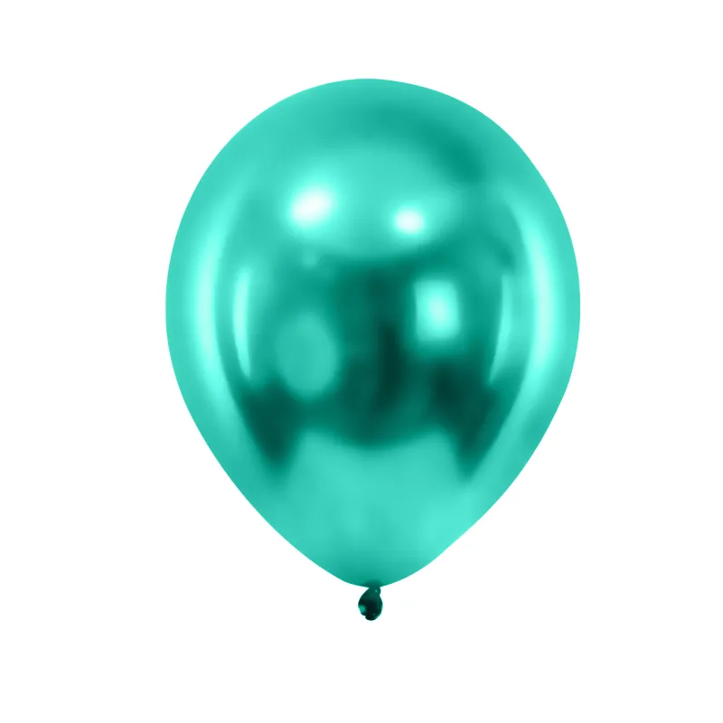 12 Ballons métallisés verts foncés 28 cm