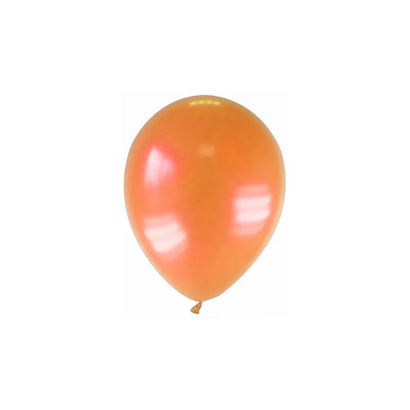 12 Ballons métallisés oranges 28 cm