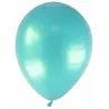 12 Ballons métallisés bleu vert 28 cm