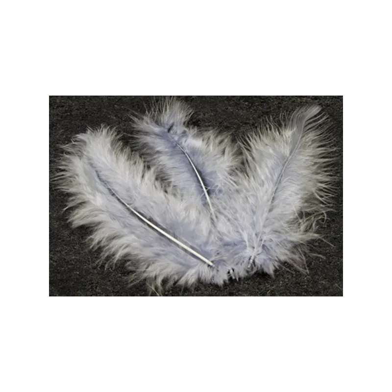 20 Plumes de décoration grises 5