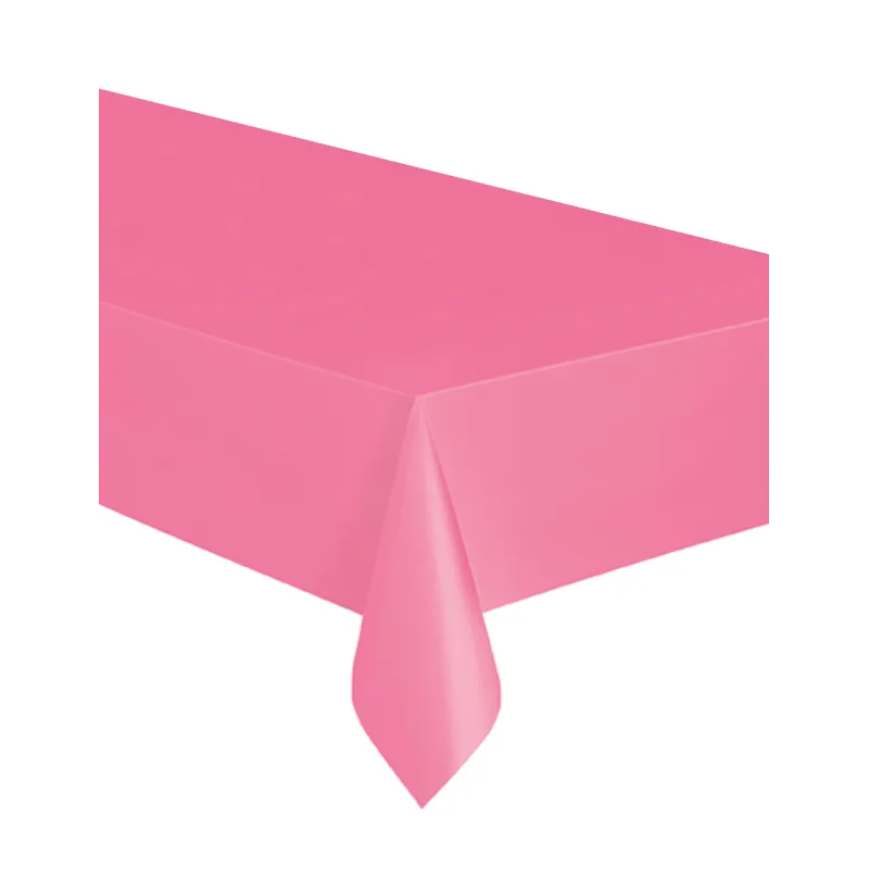 Nappe rectangulaire rose en plastique