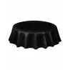 Nappe ronde en plastique noir 213 cm