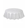 Nappe ronde en plastique blanche 213 cm