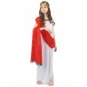 Déguisement déesse romaine à drapé rouge fille