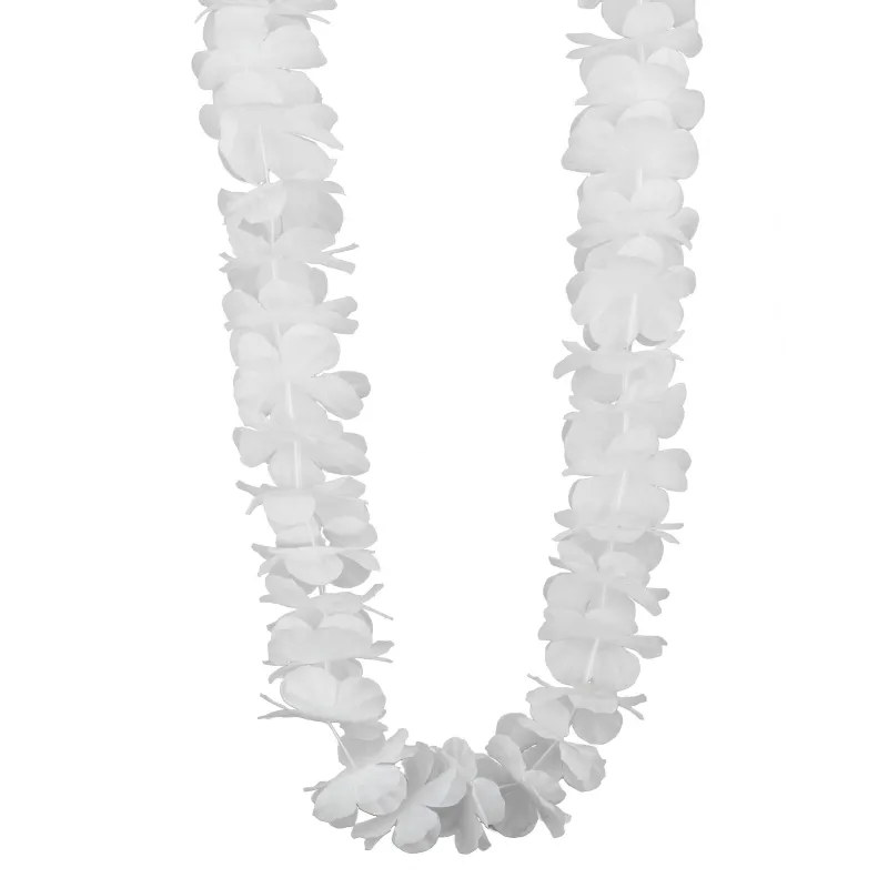 Collier hawaï blanc