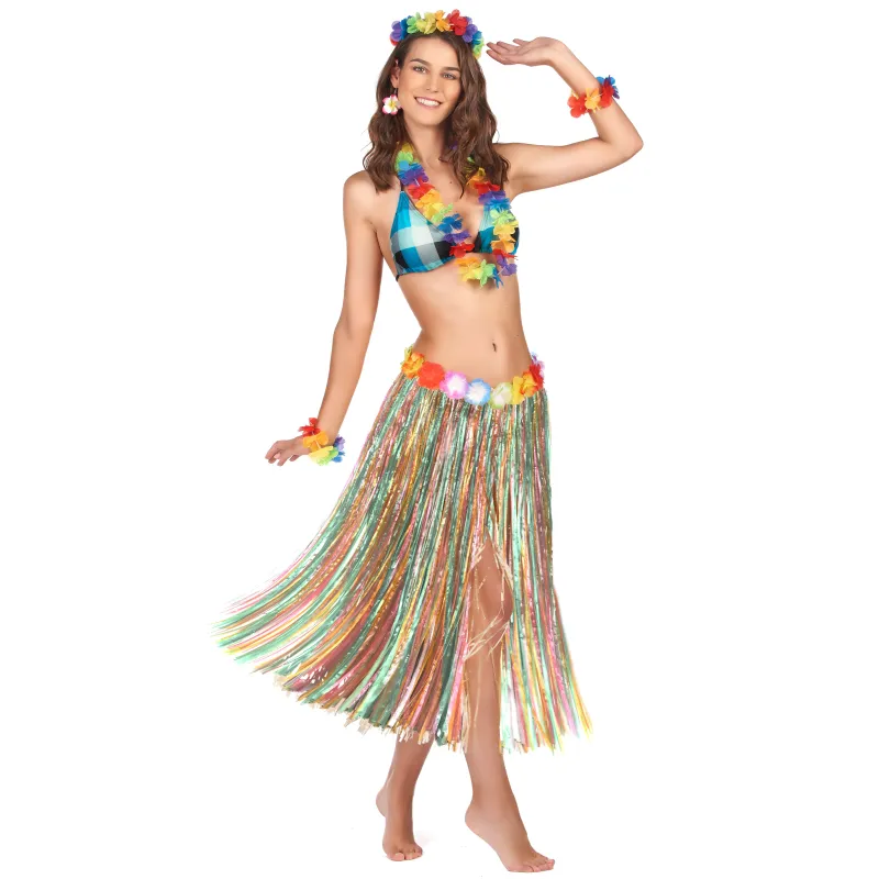 Jupe longue multicolore Hawaï femme