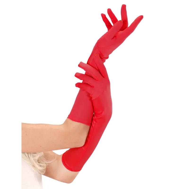 Gants longs rouges femme
