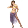 Jupe hawaïenne longue violette adulte