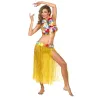 Jupe hawaïenne longue jaune adulte