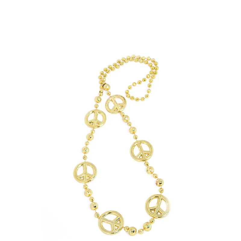 Collier hippie doré adulte