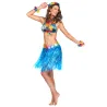 Jupe hawaïenne courte bleue adulte