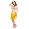 Jupe hawaïenne courte jaune adulte
