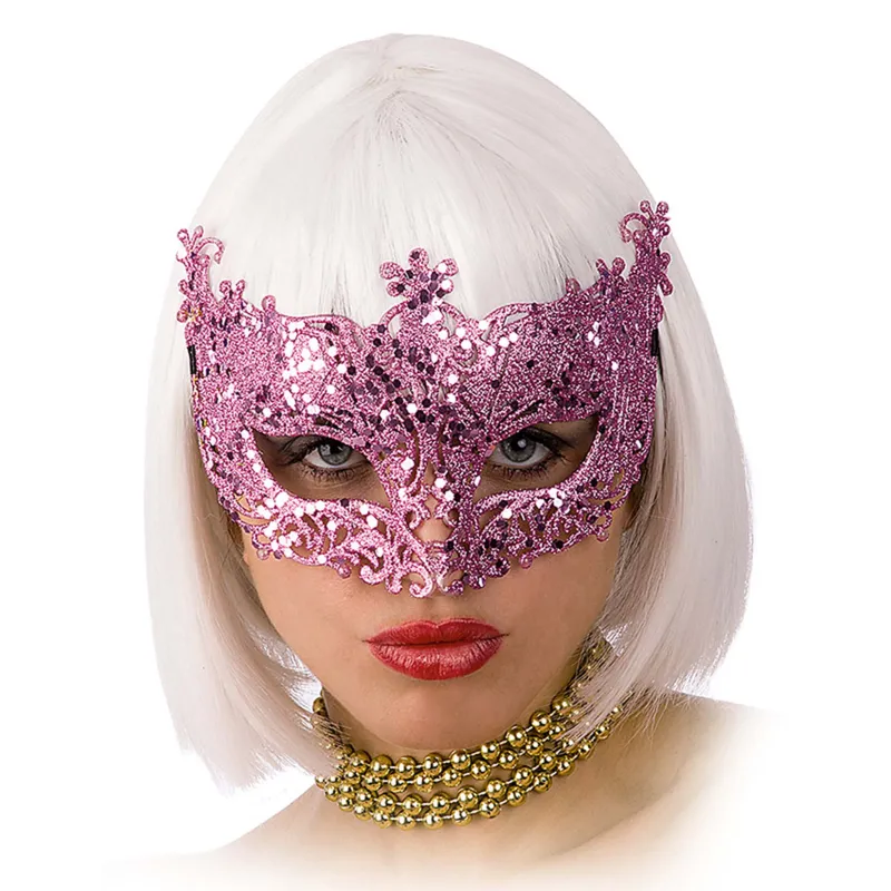 Loup vénitien rose brillant adulte