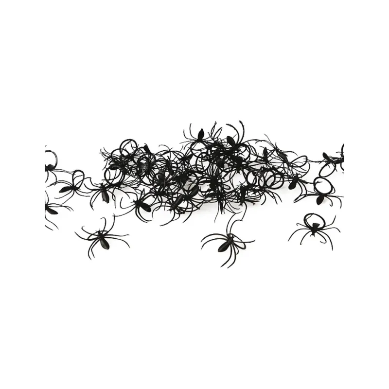 Lot 50 bagues araignées Halloween