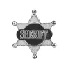 Etoile de sheriff argentée 7.5 cm