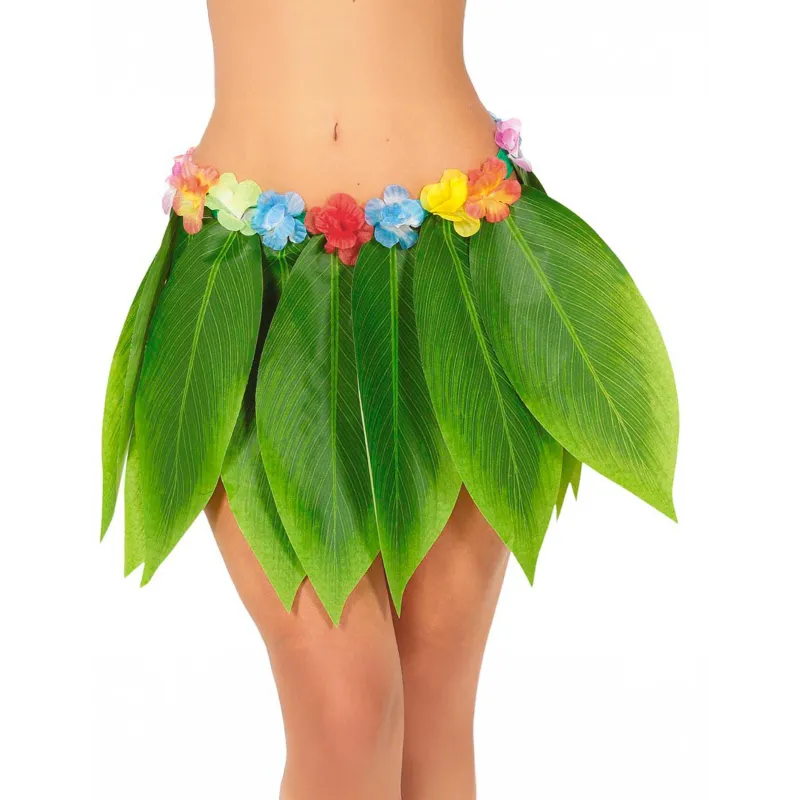 Jupe hawaïenne feuilles de bananier adulte