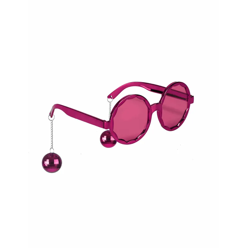 Lunettes roses disco adulte