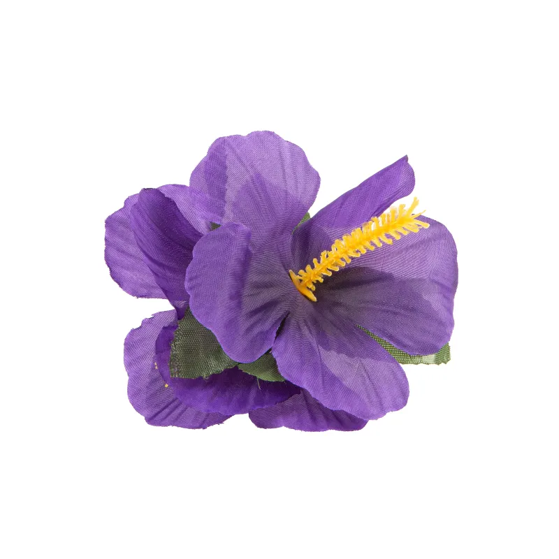 Barrette fleur violette Hawaï