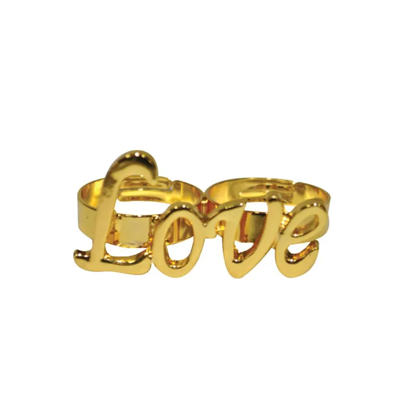 Bague dorée Love adulte