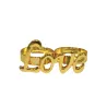Bague dorée Love adulte