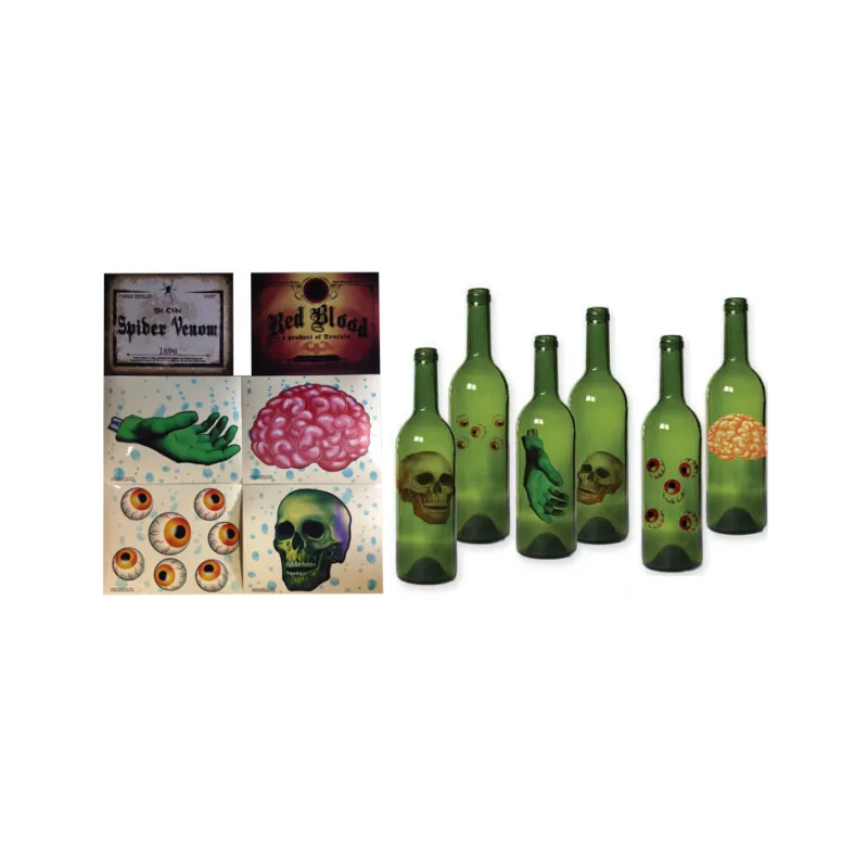 Lot 6 décorations pour bouteille Halloween