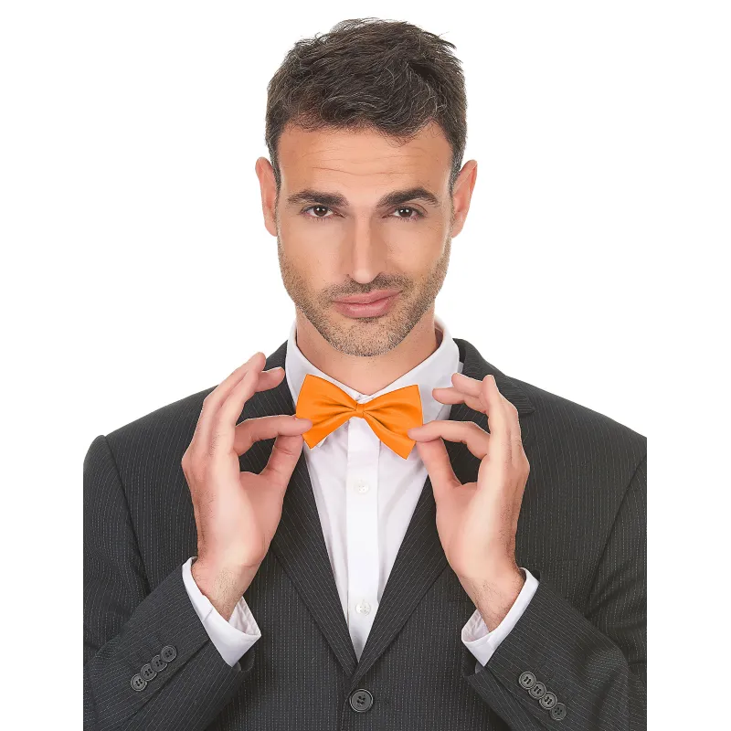 Noeud papillon orange adulte