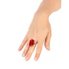Bague pierre rouge femme Halloween