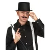 Chapeau haut de forme noir en plastique Adulte