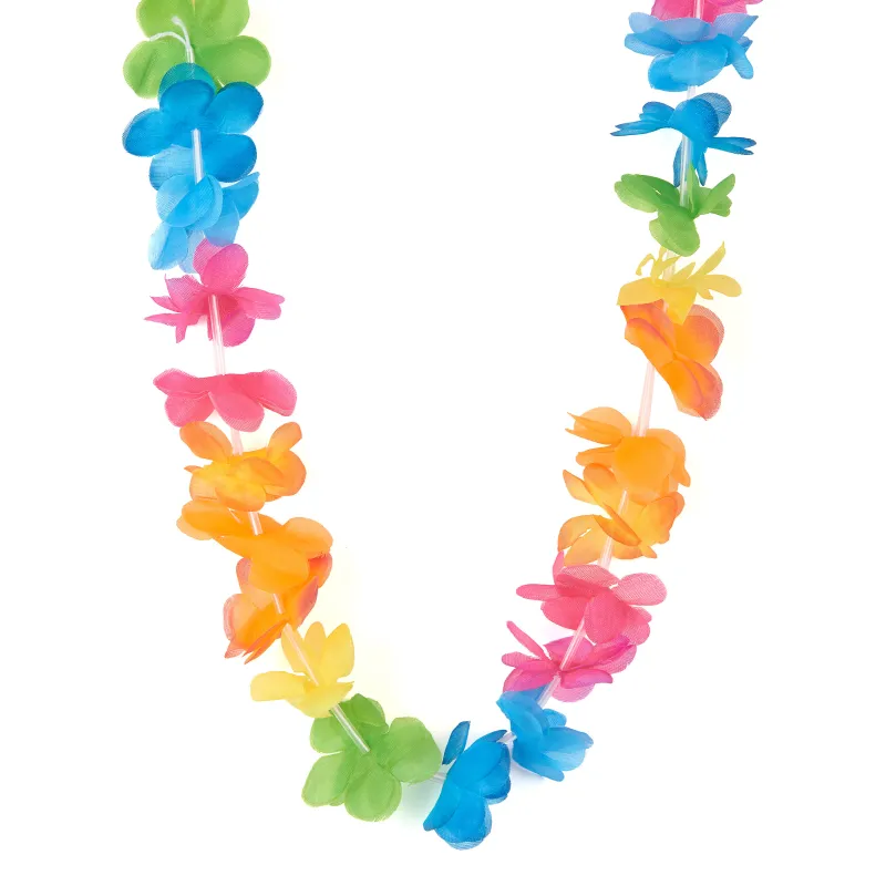 Collier Hawaï couleurs vives