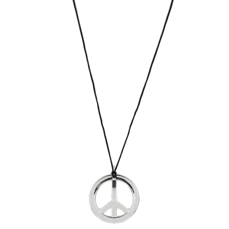 Collier hippie en plastique Adulte
