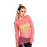 T-shirt fluo rose années 80 femme