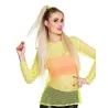T-shirt fluo jaune années 80 femme