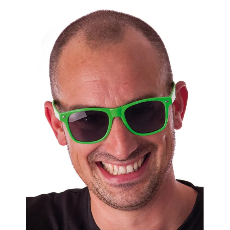 Lunettes blues fluo vertes adulte