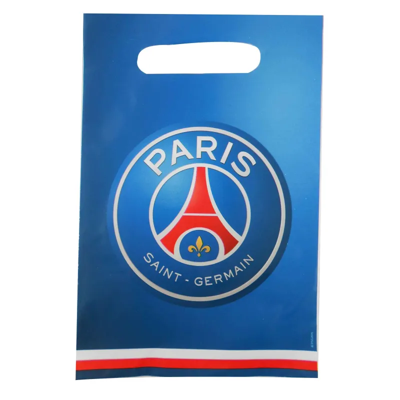 6 Sacs d'anniversaire PSG 23 x 15 cm