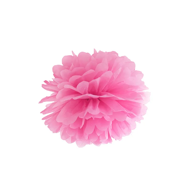 Pompon à suspendre en papier fuchsia 25 cm