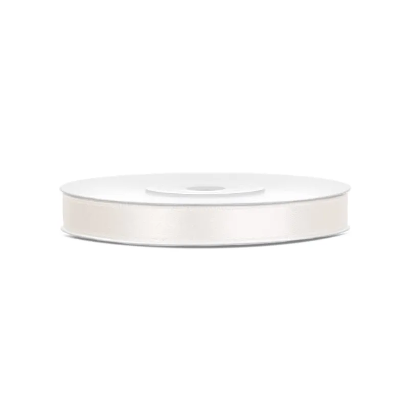Ruban satin crème 0.6 cm x 25 m