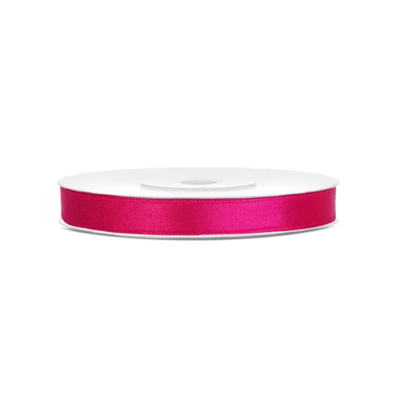 Ruban satin fuchsia 0.6 cm x 25 m