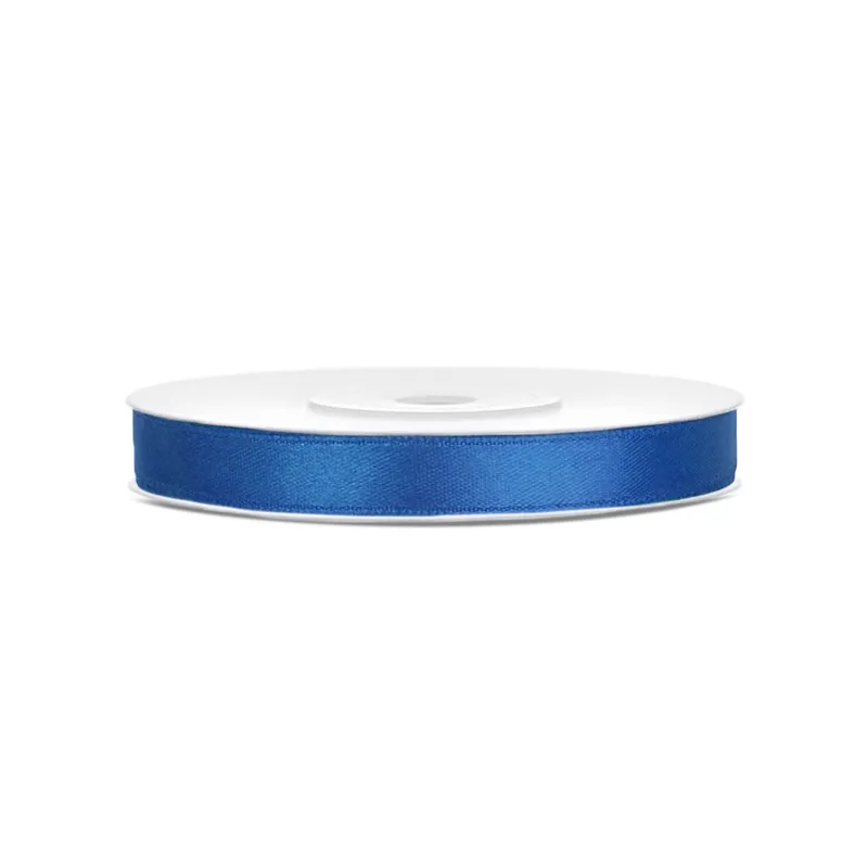 Ruban satin bleu roi 0.6 cm x 25 m
