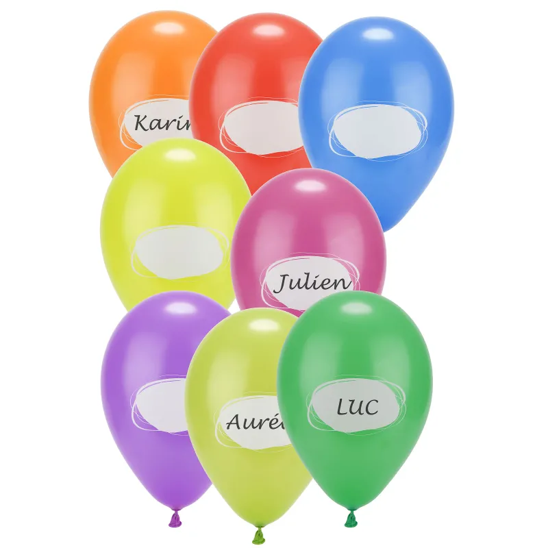 8 Ballons en latex à personnaliser 30 cm