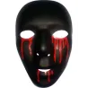 Masque noir avec larmes de sang homme Halloween