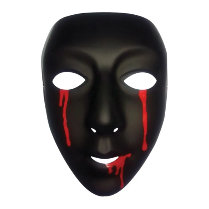 Masque noir avec larmes de sang femme Halloween