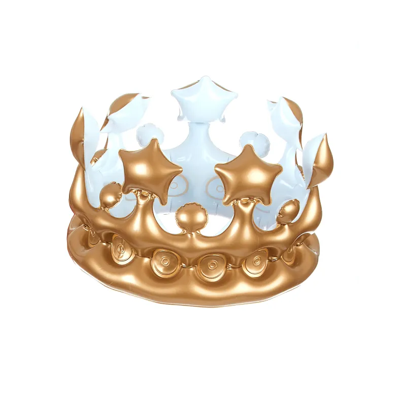 Couronne de roi gonflable or