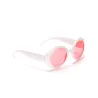 Lunettes rondes blanches plastique adulte
