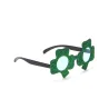 Lunettes pailletées vertes trèfle Saint-Patrick adulte