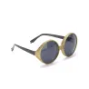 Lunettes rondes paillettées or adulte