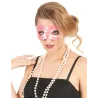 Loup avec sequins rose adulte